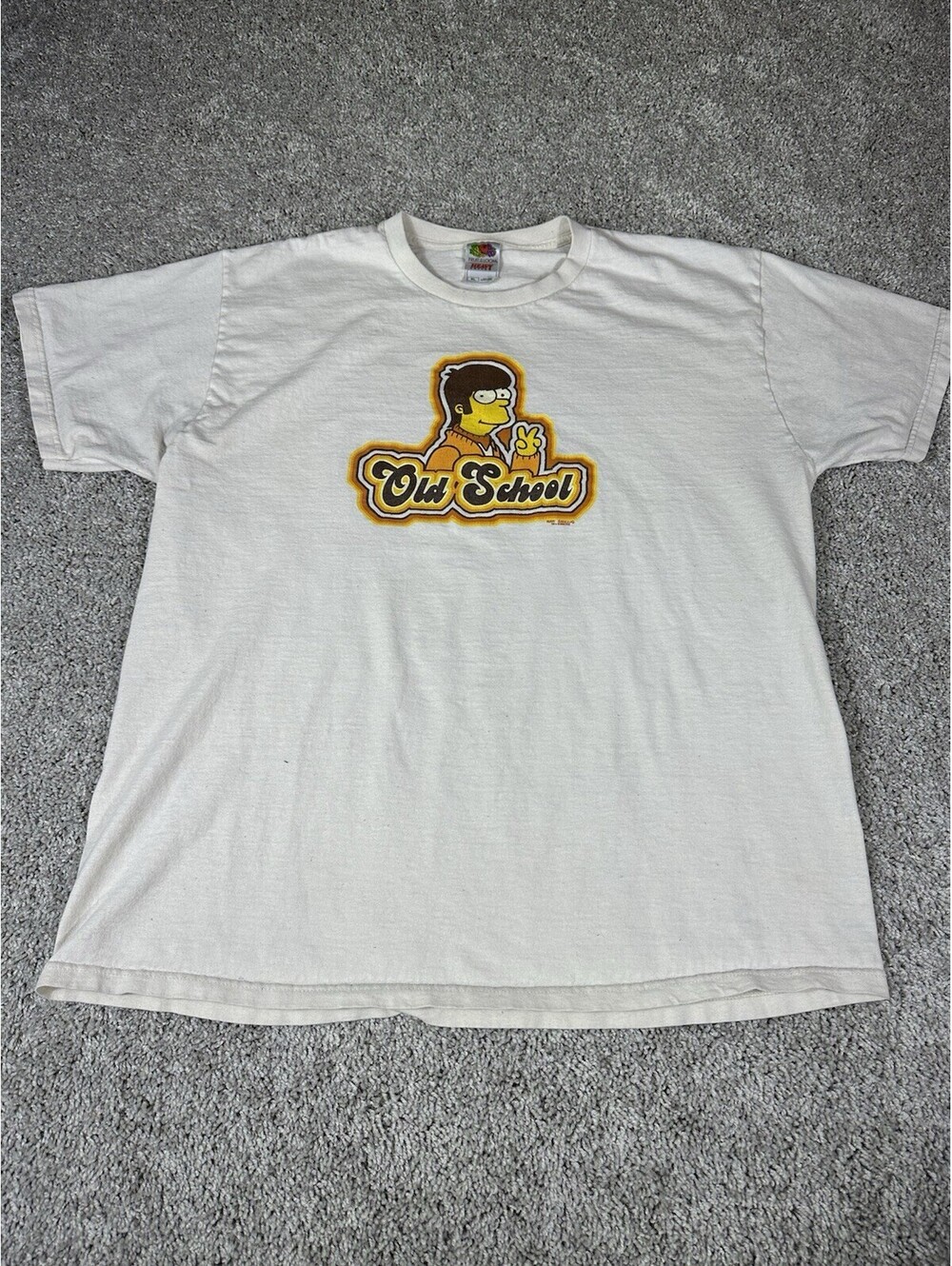 Vintage Simpson Shirt Mens Size XL White Promo T-Shirt Retro